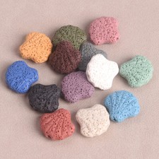 10 pz pietra lavica vulcanica 20 mm forma di conchiglia perle sfuse