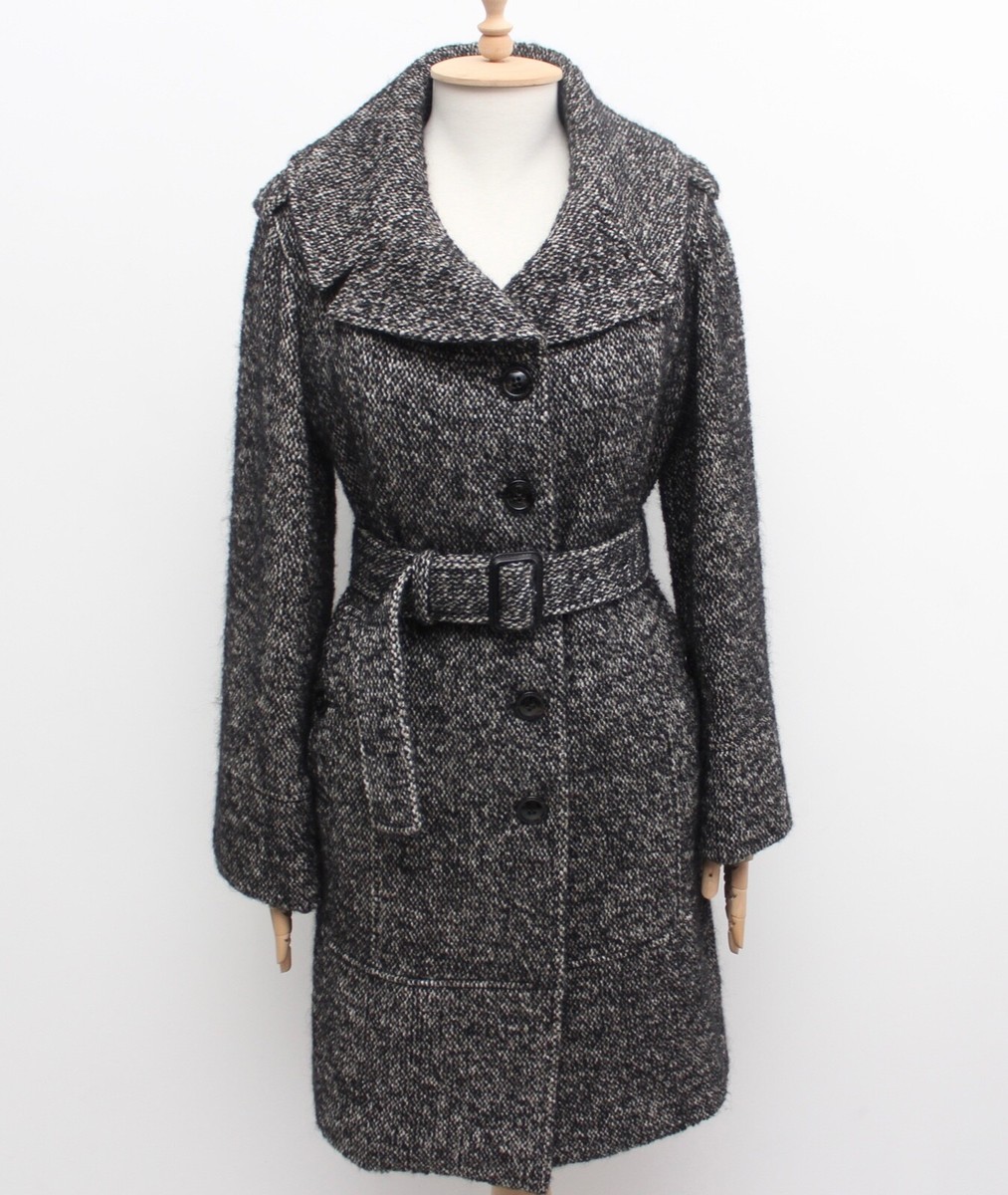 Women's BURBERRY PRORSUM Alpaca Wool Belted Trench Coat Overcoat