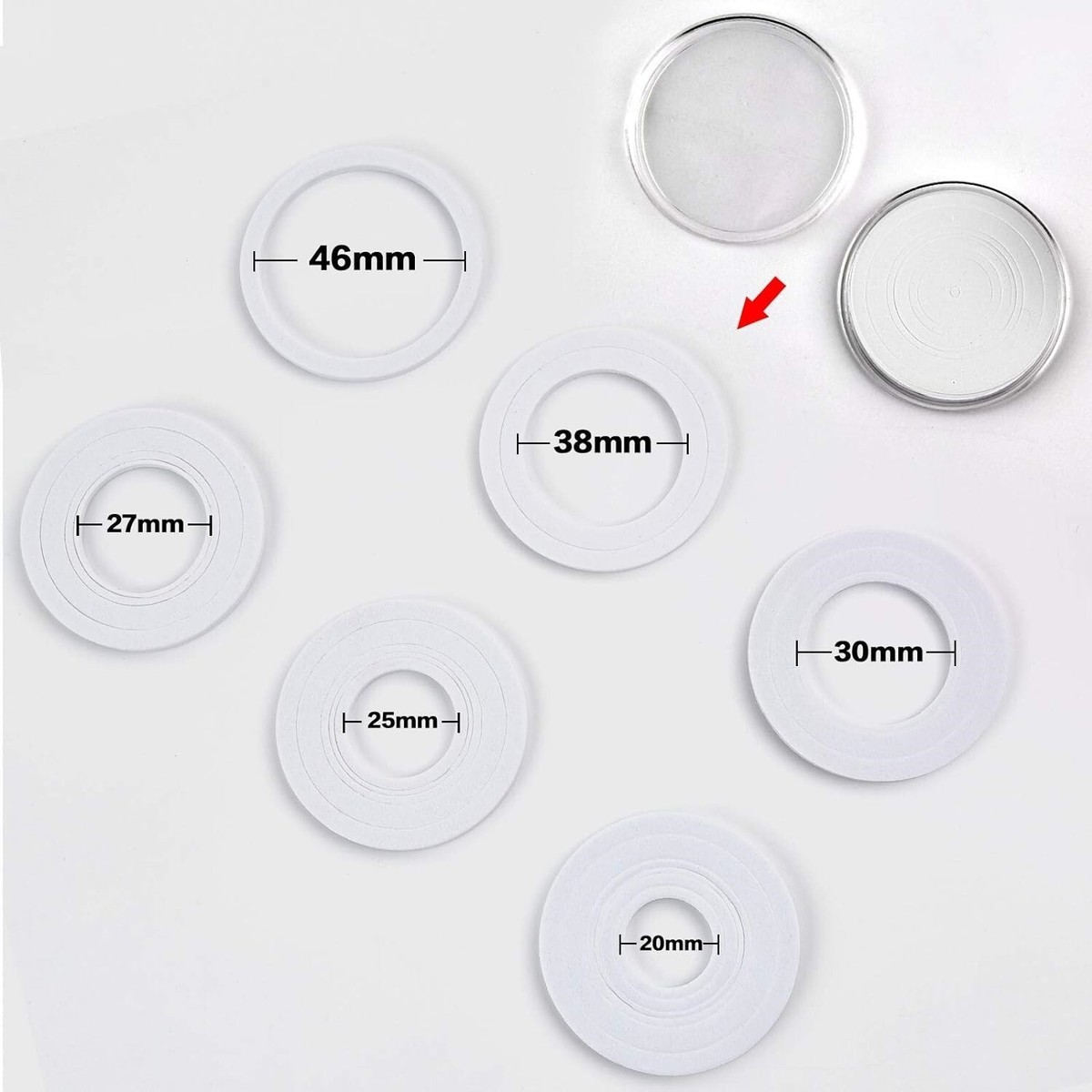 Prophila Cápsulas Para Monedas De 38 Mm – Pack De 100 Unidades, Plástico Transparente Y Resistente A Rayones