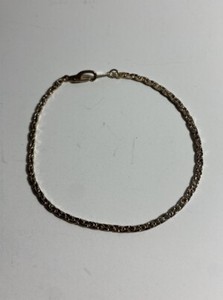 Authentic Vintage 14KGP Bracelet 7.5” Gold Plated Lock Hook Closure Herringbone Chain