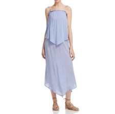 Faithfull The Brand The Beach Edit Escape Blue Striped Maxi Dress Medium