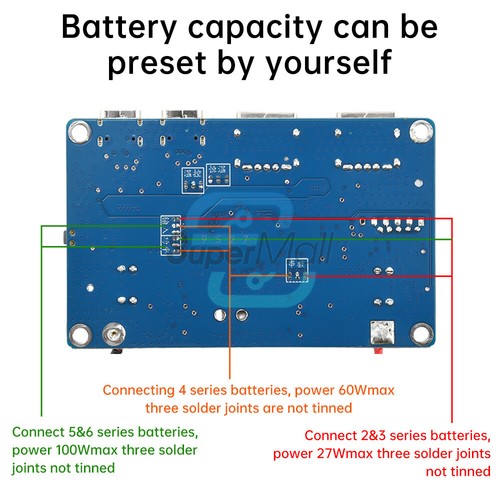 100W PD QC Bidirectional Fast Charging Module Mobile Power Bank Motherboard MPPT - Zdjęcie 4 z 20
