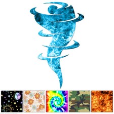 Tornado Twister - Decal Sticker - Multiple Patterns Sizes - Ebn6358
