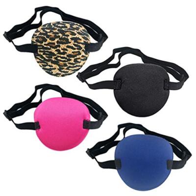 4 Pack Eye Patches Adjustable Lazy Eye Patches for Adults Right or Left Eye
