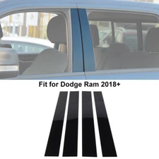 ⭕Window Glass B Pillar Post Panel Decor Cover Sticker Trim Kit For 19+ Dodge Ram