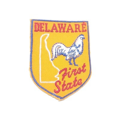 Delaware First State Chicken Blue Hen Souvenir Embroidered Travel Patch ...
