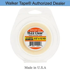 Walker 1/2" x 12Yards 1522 Clear Tape, Daily Wear Hair System Tape Roll