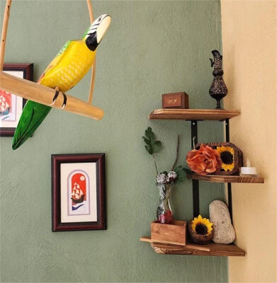 Wandboard Wandregal Holz Schweberegal Hängeregal für Ecke Badregal Küchenregal - Bild 1 von 4