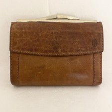 Vintage Hartmann Brown Leather Wallet Coin Purse Womens 4x5 Excellent