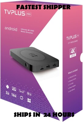 Tv Plus Pro Android Box with Dual Band 5G WiFi SHIPS IN 24 HRS'' cf Formuler