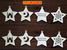 Ramadan Moon Stars Wood Unfinished Wood MDF Craft Cutout Islamic Gifts Eid Favor