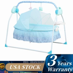 Berceau de bébé électrique Auto-Swing Panier de musique pour bébés Lit de couchage à distance