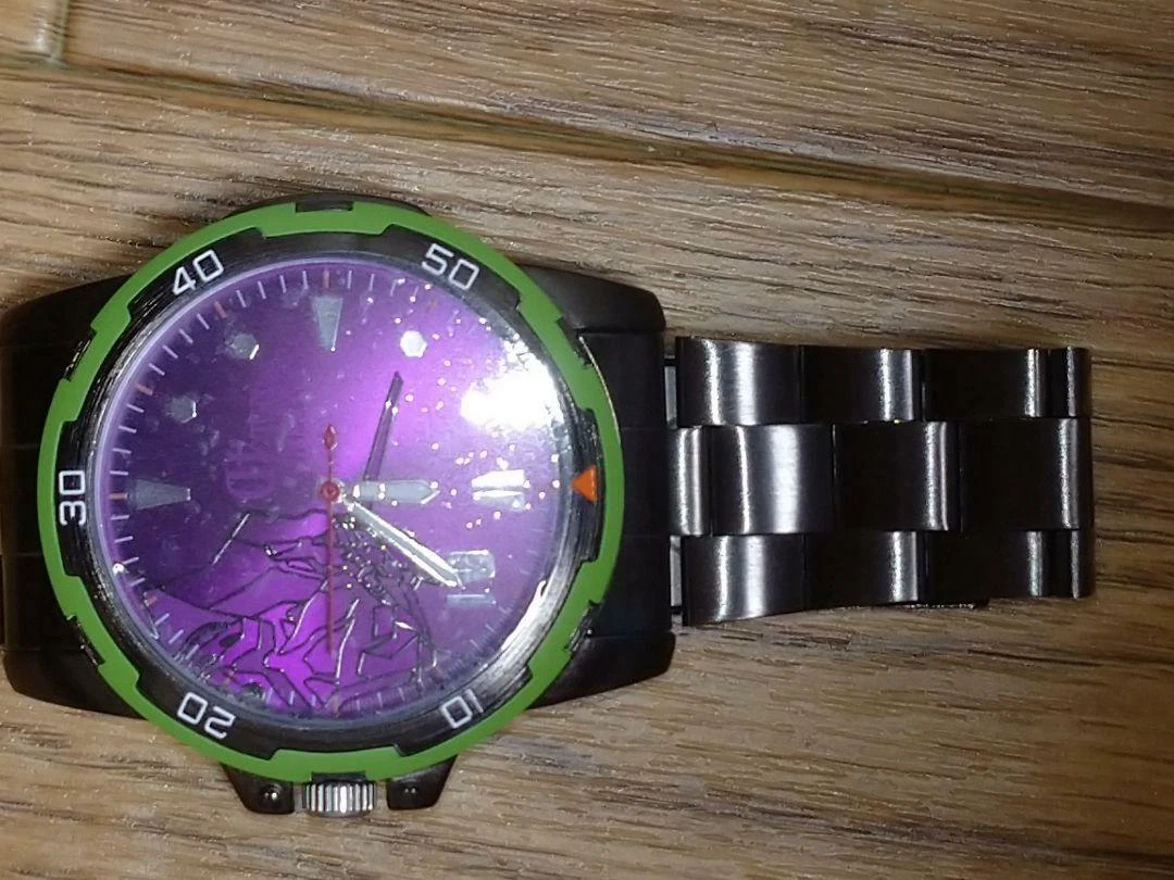 USJ Limited Universal Studios Evangelion Wrist Watch Unit 01 Model Japan  Rare FS