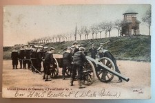 1905 HMS EXCELLENT WHALE ISLAND SAILORS GUN CARRIAGE "FRONT LIMBER UP" POSTCARD