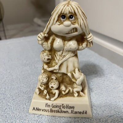 Vtg Russ Berries & Co Nervous Breakdown  Figurine 1977 Resin #9242