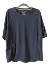 Coolibar Men's Short Sleeve Swim Shirt UPF 50 Crew Neck Navy Size XL 13378