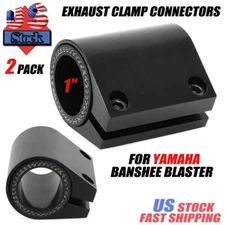2x BILLET ALUMINUM 1" Exhaust Clamp Connector For Yamaha Banshee 350 Blaster 200