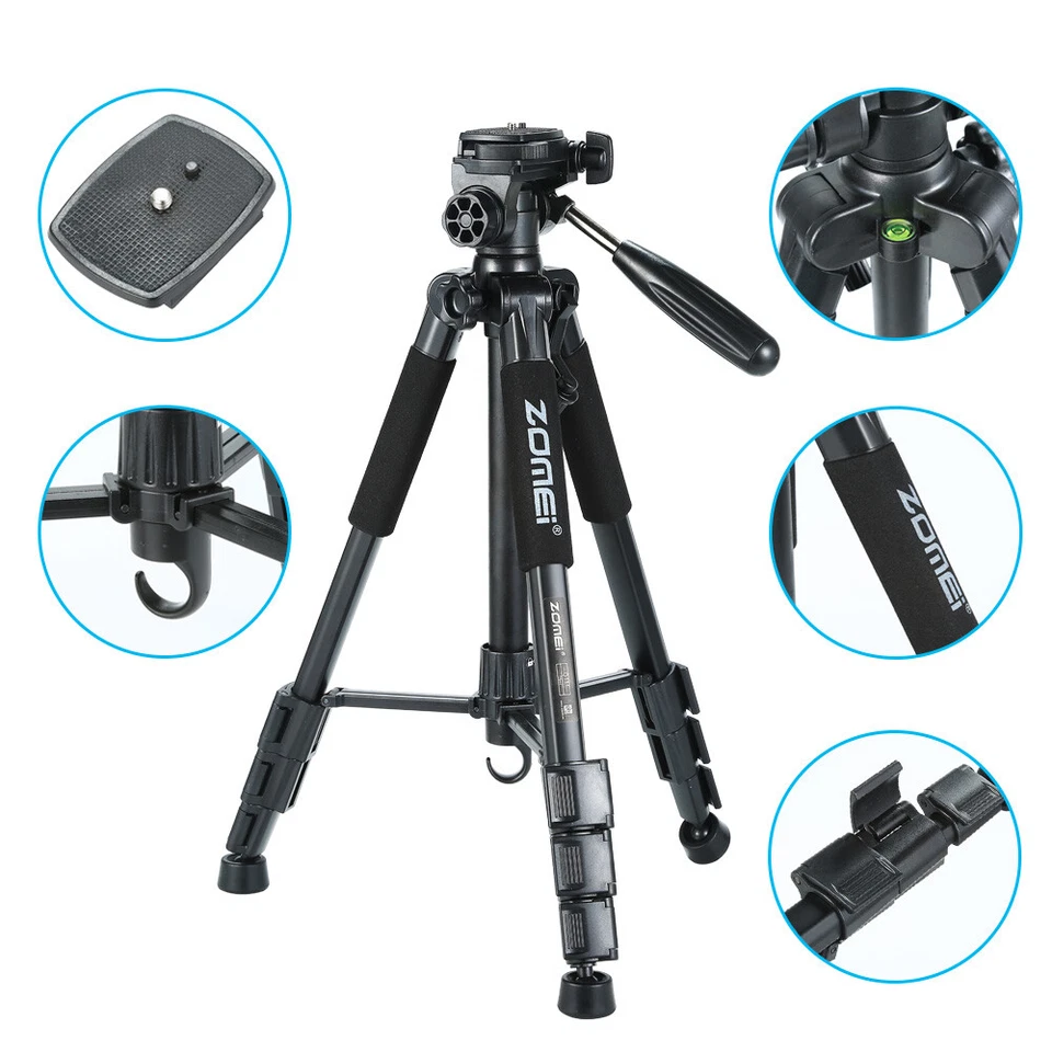ZOMEI Q111 Professional Portable Travel Camera Tripod for Canon Nikon DSLR - Image 3 of 4