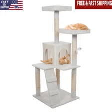 4-Tier Indoor Cat Tree Tower with Napping Perches Cat Condo Scratching Posts