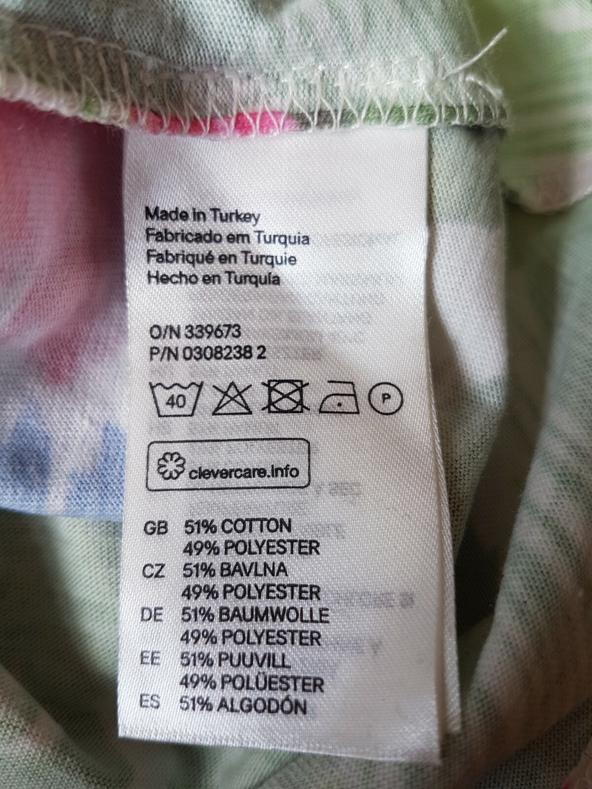 H&M Women's Green Floral Patterned T-Shirt Size 8-10 thumbnail 5