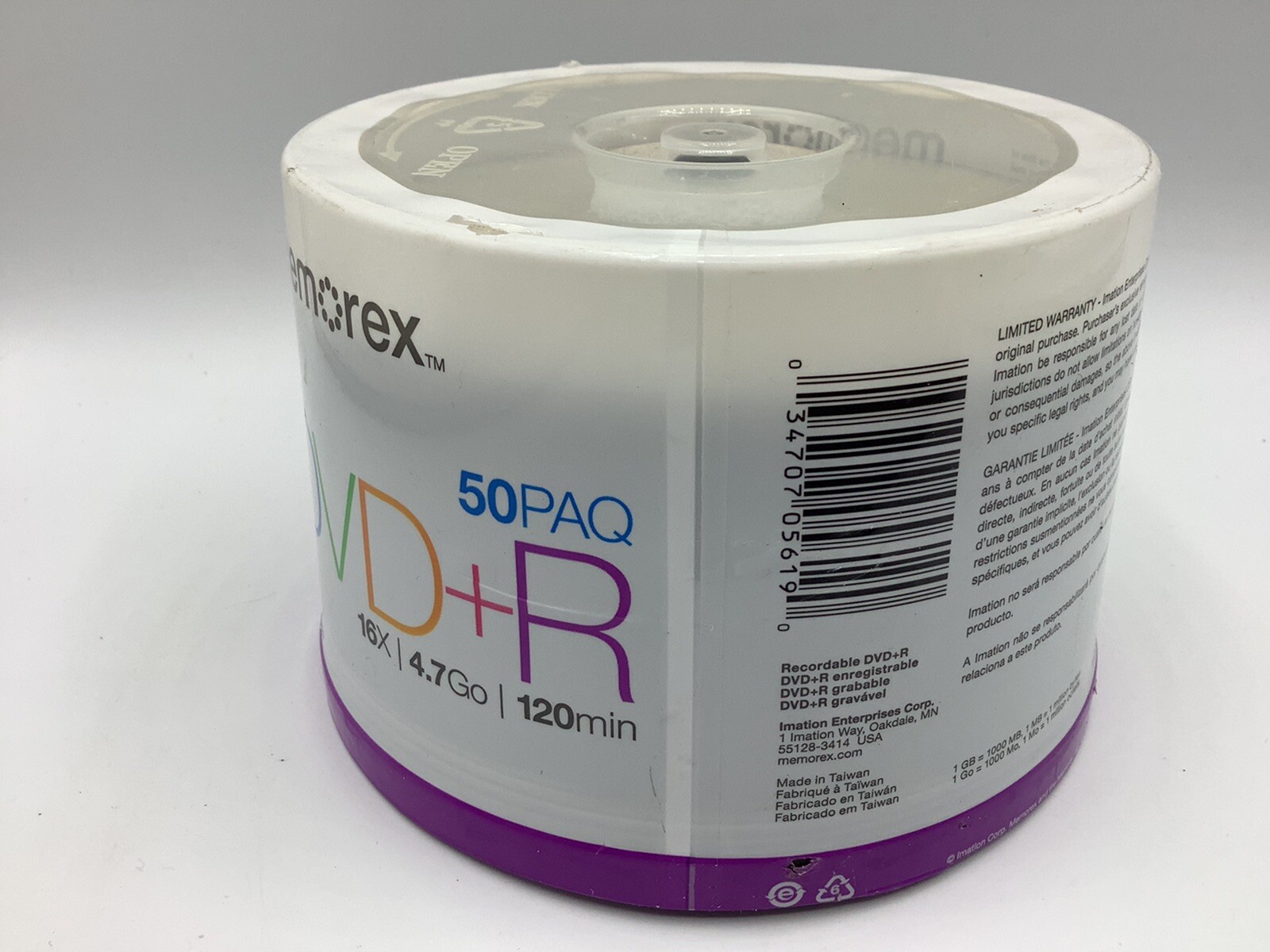 NEW SEALED Memorex DVD+R 50pack 16X, 4.7GB, 120 mins each eBay