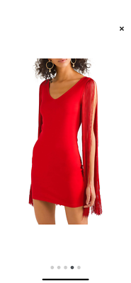 Moschino Couture Tassels Sleeves Evening Dress US10 stretch Short Mini New  | eBay