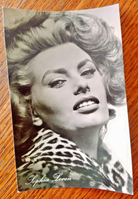 Antike Starfoto-Sammel-Postkarte ''Sophia Loren'', 50er Jahre
