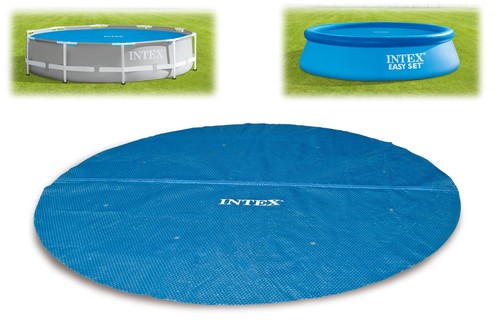 Cubierta de piscina solar INTEX 8 pies o 10 pies calienta escombros limpios remar natación nueva en caja