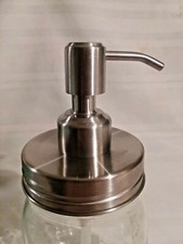 Mason Jar SOAP PUMP DISPENSER KIT STAINLESS STEEL LID & PUMP  / Converter Kit