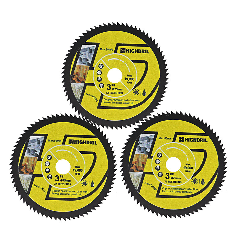 3pcs 3inch/75mm Diamond Cutting Wheel Circular Saw Blade Met