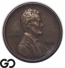 1911-S Lincoln Cent Wheat Penny, Better Date, Choice XF++/AU