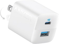Anker USB C Charger Block, 33W 2 Port Compact Charger with Foldable Plug for iPh