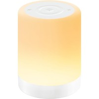 Nachttischlampe Touch Dimmbar Akku 3000Mah RGB Nachtlicht Timer Kabellos Weiß