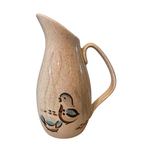 Red Wing Bob White Pottery Quail, 7 In. Small Pitcher, Mid-Century Mod Excellent