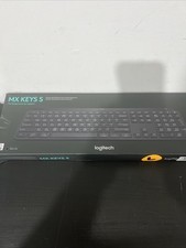 Logitech MX Keys S Full-Size Bluetooth Wireless Keyboard Black On Black No USB