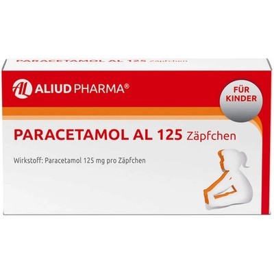 Paracetamol al 125 Zäpfchen Lindern Fieber & Schmerzen Bei Säuglingen Und Kle...