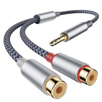 Cinch Auf Klinke 3,5Mm Stereo Audio Stecker Auf 2X Cinch Buchse RCA Kabel 1M