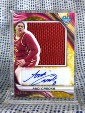 2024-25 Bowman U Best Prospect Jumbo Relic Gold Refractor /50 Audi Crooks Auto