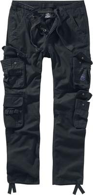 Brandit Cargohose Herren Pure Vintage Trouser Slim schwarz Basics