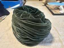 Vintage Frederick  Nelson Seattle Green Velvet Turban Hat Ruched Draped 1940s