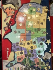 Lot Of 2 H.E. Harris US State Quarters 1999 2008 Commemorative Map Book Album