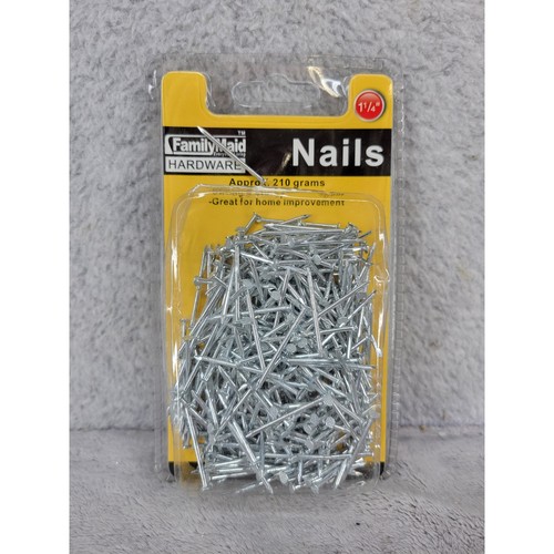 Family Maid Hardware 1 1/4 Inch Nails for Drywall Wood Shelving and Ceiling