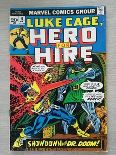 LUKE CAGE:HERO FOR HIRE #9_MAY 1973_F/VF_"SHOWDOWN WITH DOCTOR DOOM"_BRONZE AGE!