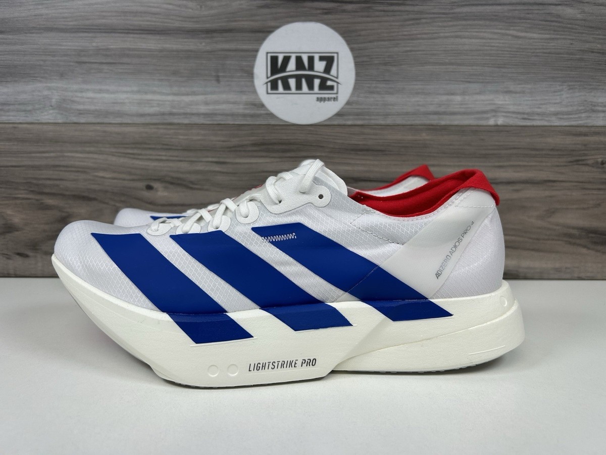 adidas adizero サッカーシューズ ホワイト/レッド/ブルー Adidas ADIZERO ADIOS PRO 4 White Blue Ruby Red (JP6624) Authentic