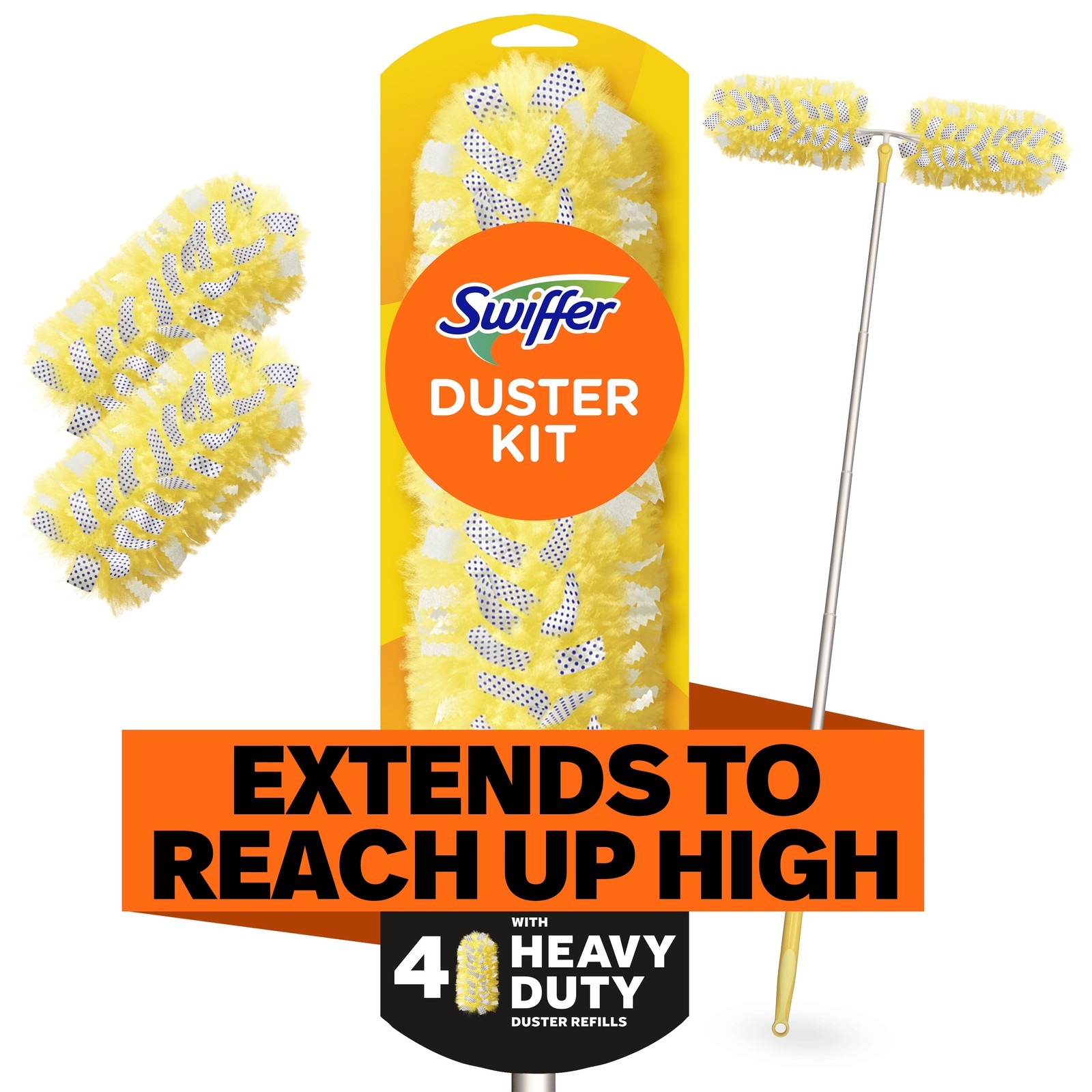 Cleaning Kit With 6ft Extendable Handle + 4 Refills