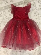 Pretty Sparkling Red Dress Size 4/5 Girls
