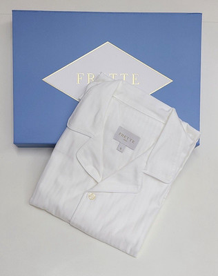 Frette Rigato Ara Men's Pajamas White Size S