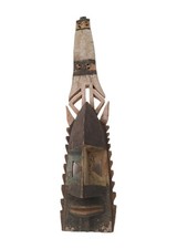 Máscara de madera africana grande vertical escultura geométrica pueblos dogones
