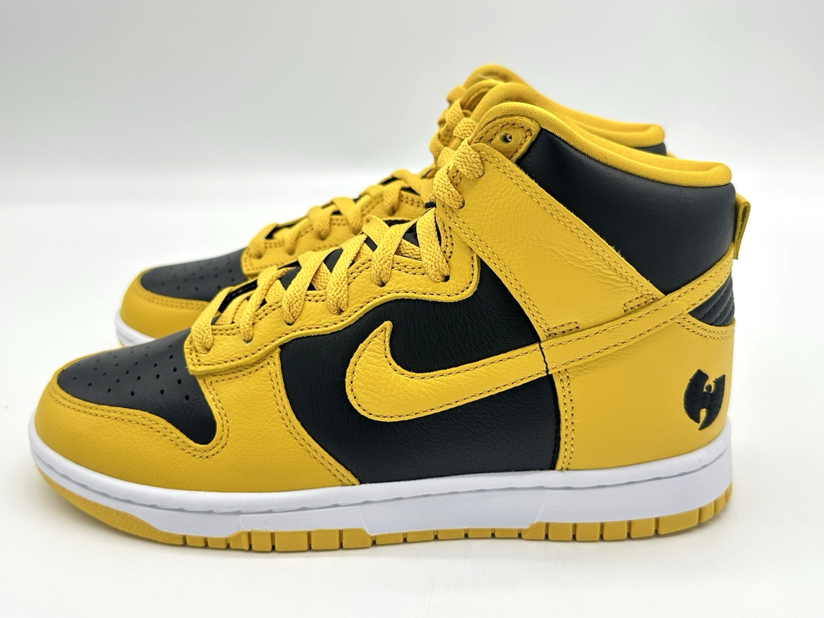 Nike Dunk High Retro WU-TANG Men's Size 7 Black Yellow Shoes