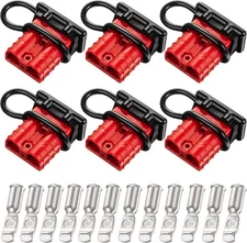 Boao Battery Quick Connect Plug Kit 6 Sets 6 10 Gauge 50A 12 36V Red Winch